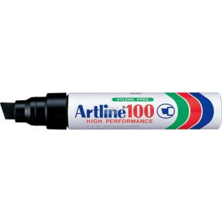 Перманентен маркер Artline 100, метален корпус, твърд връх 7,5-12,0 мм - черен