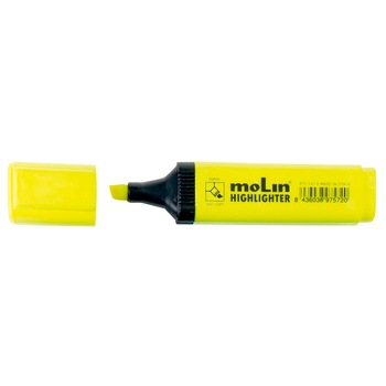 Textmarker varf lat, MOLIN - galben Textmarker varf lat, MOLIN - galben