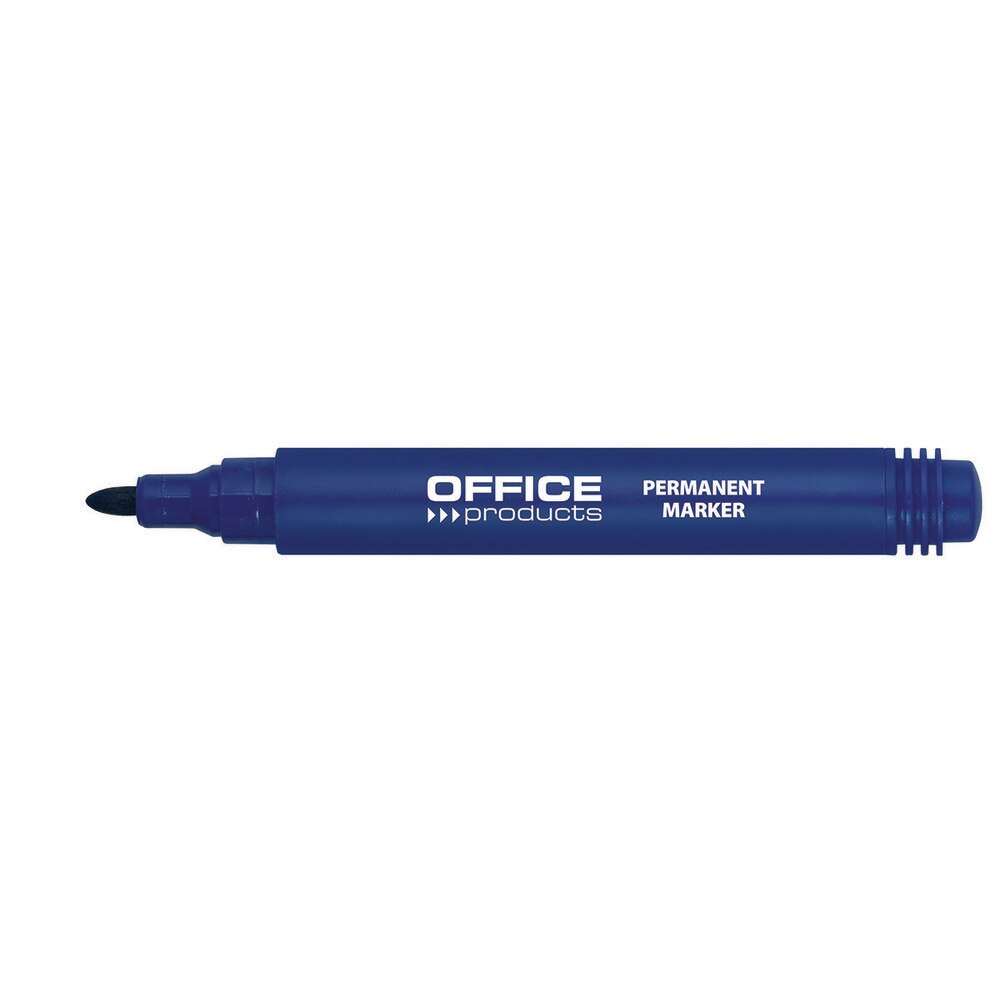 Marker permanent, varf rotund, corp plastic, Office Products - albastru