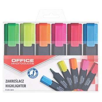Set textmarkere varf lat, 6 culori/set, Office Products Set textmarkere varf lat, 6 culori/set, Office Products