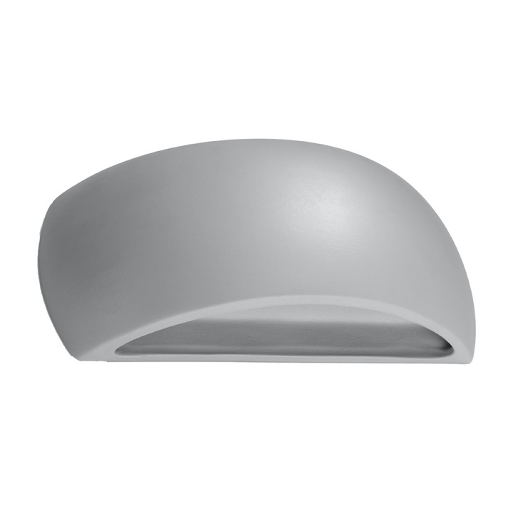 Lampa de perete Pontius gri ceramica 1 bec semicircular modern de interior