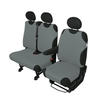 Set huse scaun Kegel-Błażusiak, tip maieu pentru Van cu 3 locuri, gri Set huse scaun Kegel-Błażusiak, tip maieu pentru Van cu 3 locuri, gri