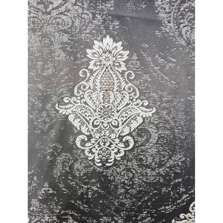 Set 2 bucati draperie baroc culoare negru gri cu rejansa, 2xL300xH250, by Seredesign