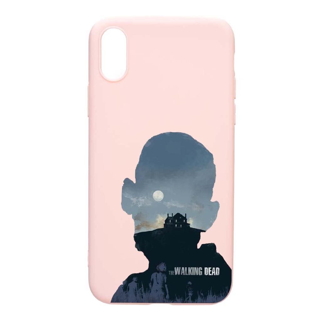 Husa Apple iPhone XS Max, The Walking Dead, rezistenta la uzura, anti-alunecare, din silicon Premium, PinkSand, PS303