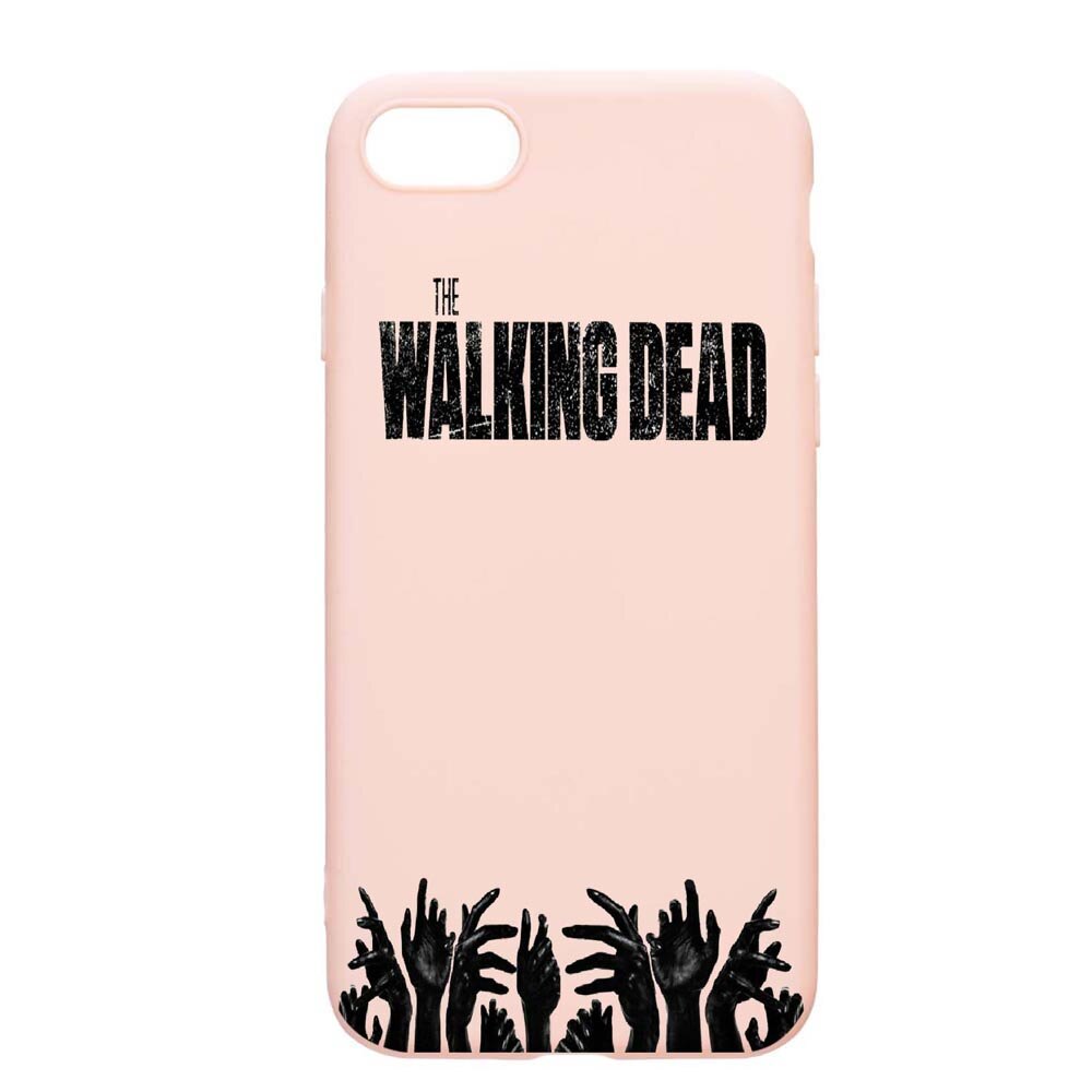 Husa Apple iPhone SE 2 / iPhone 7 / iPhone 8, The Walking Dead, rezistenta la uzura, anti-alunecare, din silicon Premium, PinkSand, PS301