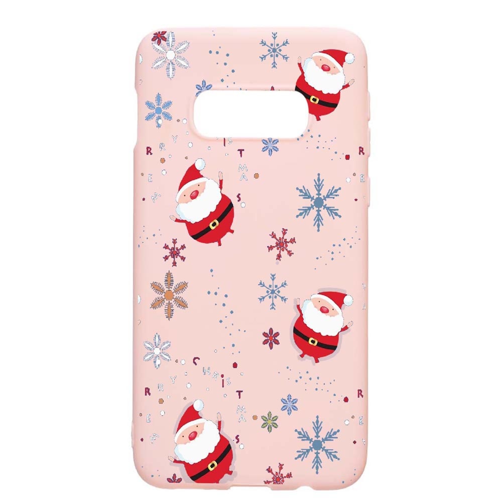 Husa Samsung Galaxy S10e, Xmas, rezistenta la uzura, anti-alunecare, din silicon Premium, PinkSand, PS308