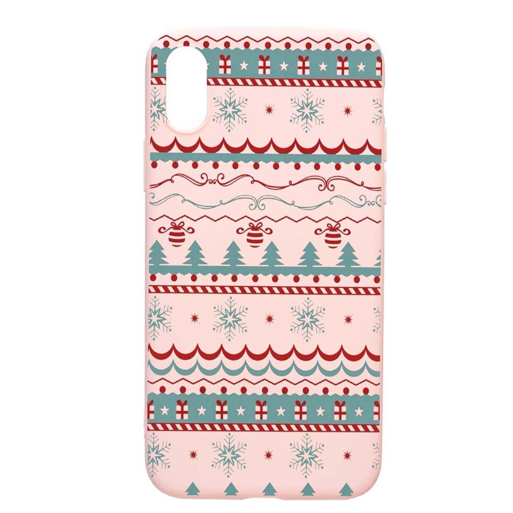 Husa Apple iPhone XS Max, Xmas, rezistenta la uzura, anti-alunecare, din silicon Premium, PinkSand, PS321