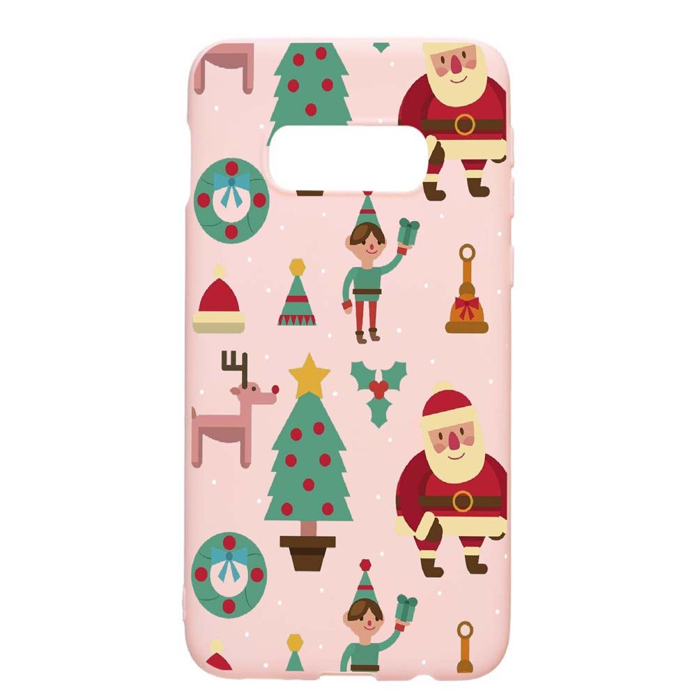 Husa Samsung Galaxy S10e, Xmas, rezistenta la uzura, anti-alunecare, din silicon Premium, PinkSand, PS320