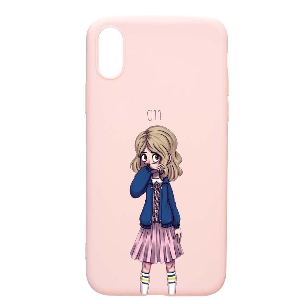 Husa Samsung Galaxy A10, Stranger Things, rezistenta la uzura, anti-alunecare, din silicon Premium, PinkSand, PS371