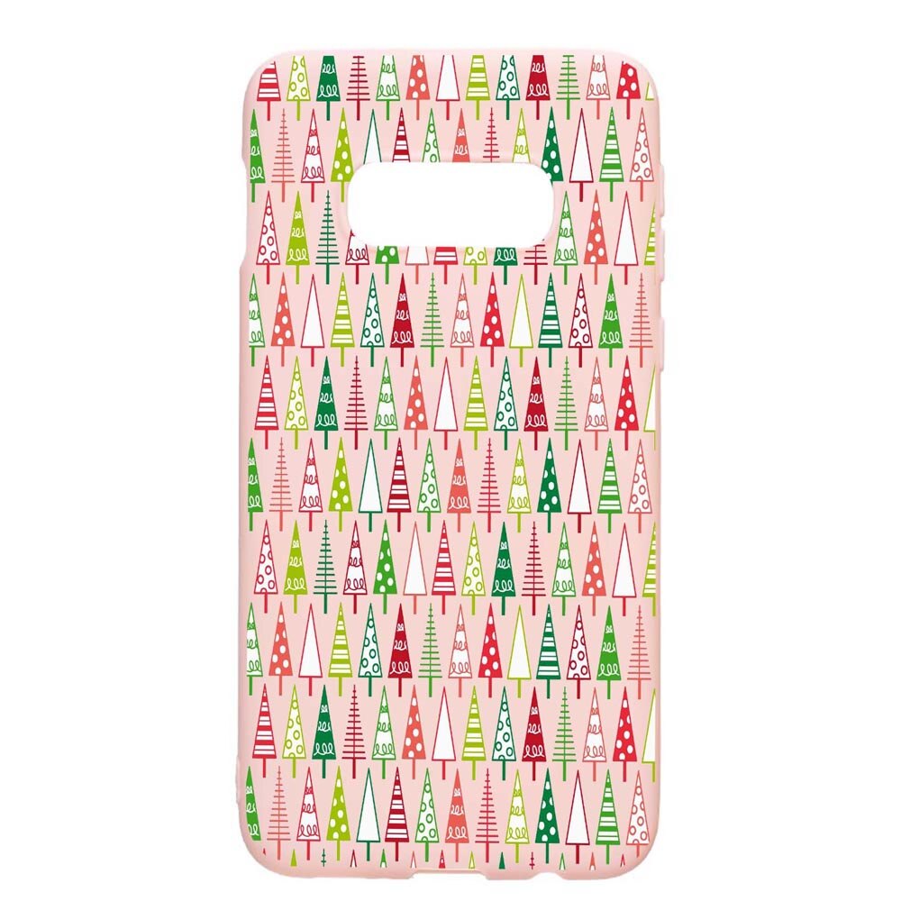 Husa Samsung Galaxy S10e, Xmas tree, rezistenta la uzura, anti-alunecare, din silicon Premium, PinkSand, PS340