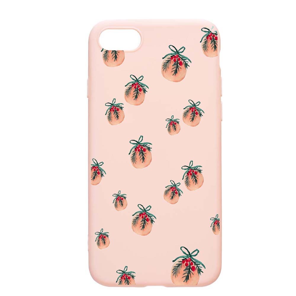Husa Apple iPhone SE 2 / iPhone 7 / iPhone 8, Xmas, rezistenta la uzura, anti-alunecare, din silicon Premium, PinkSand, PS339