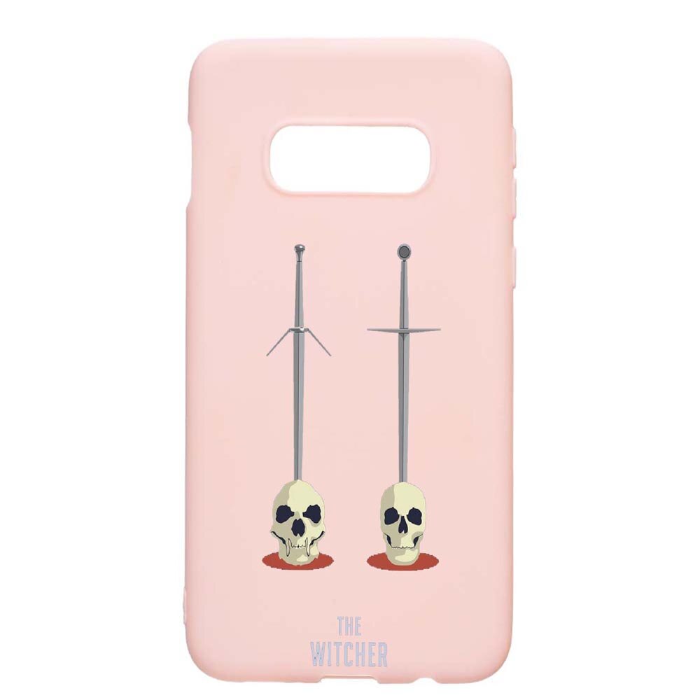 Husa Samsung Galaxy S10e, The Witcher, rezistenta la uzura, anti-alunecare, din silicon Premium, PinkSand, PS430