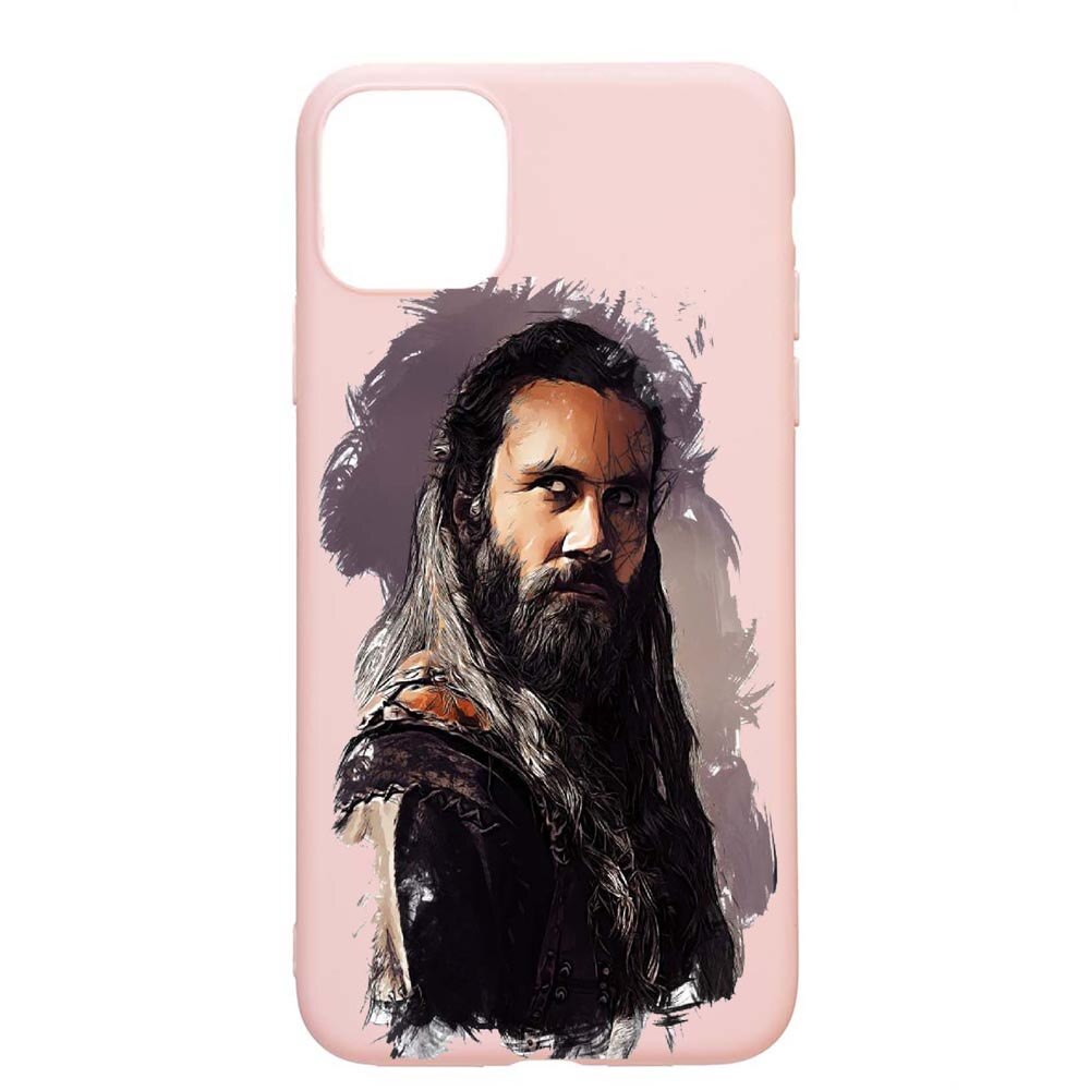 Husa Apple iPhone 11, Vikings Rollo, rezistenta la uzura, anti-alunecare, din silicon Premium, PinkSand, PS454
