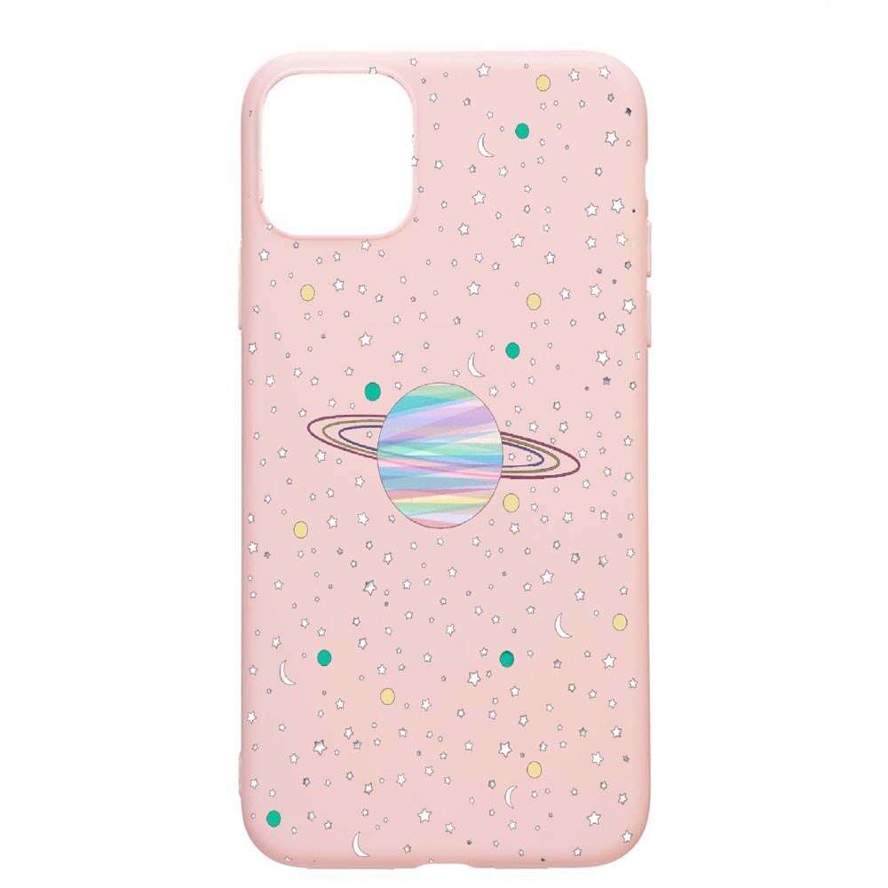 Husa Apple iPhone 11, Universe, rezistenta la uzura, anti-alunecare, din silicon Premium, PinkSand, PS468
