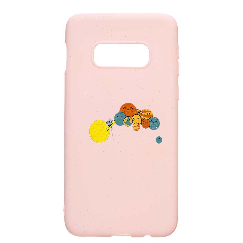 Husa Samsung Galaxy S10e, Universe, Selfie, rezistenta la uzura, anti-alunecare, din silicon Premium, PinkSand, PS469