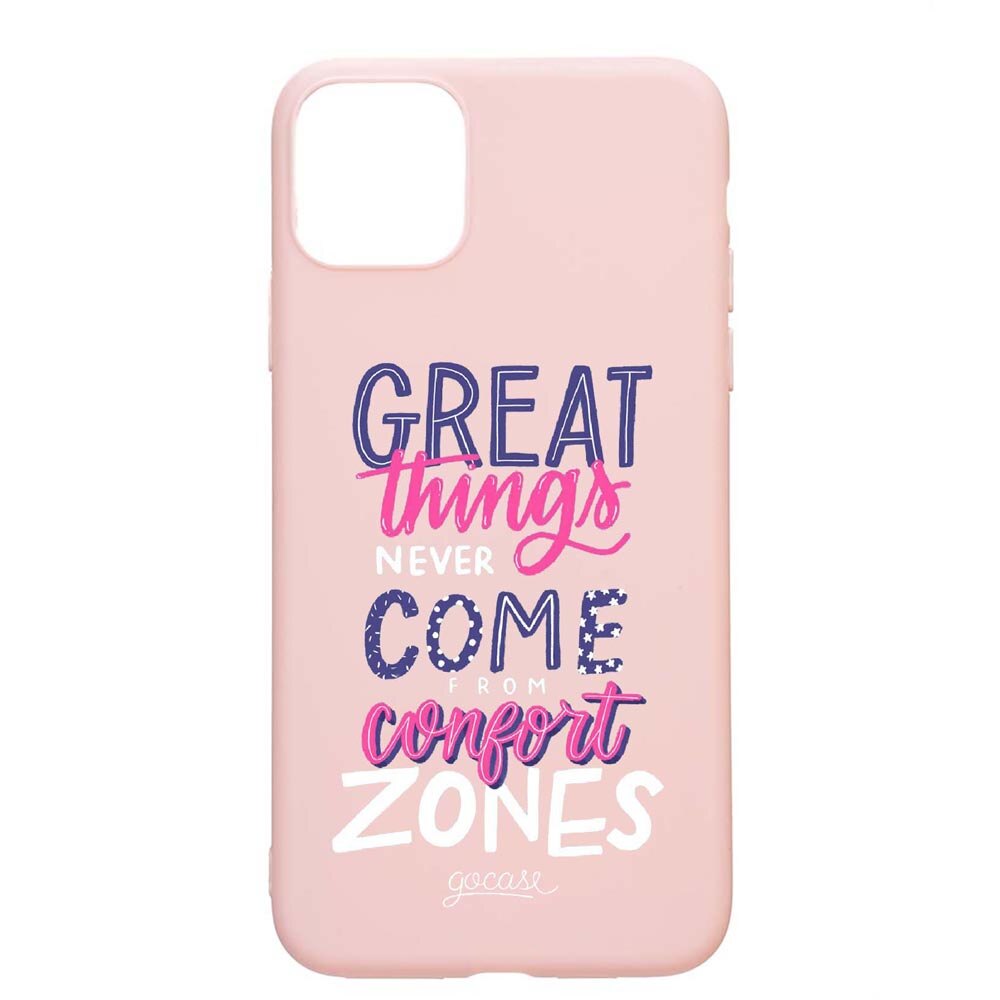 Husa Apple iPhone 11, Great Things, rezistenta la uzura, anti-alunecare, din silicon Premium, PinkSand, PS486