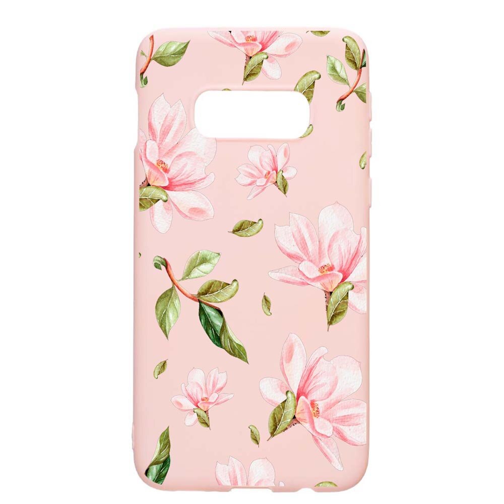 Husa Samsung Galaxy S10e, Spring Flowers, rezistenta la uzura, anti-alunecare, din silicon Premium, PinkSand, PS496