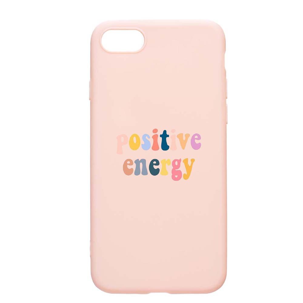 Husa Apple iPhone SE 2 / iPhone 7 / iPhone 8, Positive Energy, rezistenta la uzura, anti-alunecare, din silicon Premium, PinkSand, PS479