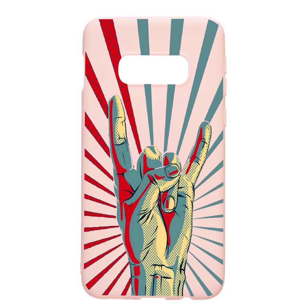 Husa Samsung Galaxy S10e, Rock, rezistenta la uzura, anti-alunecare, din silicon Premium, PinkSand, PS530