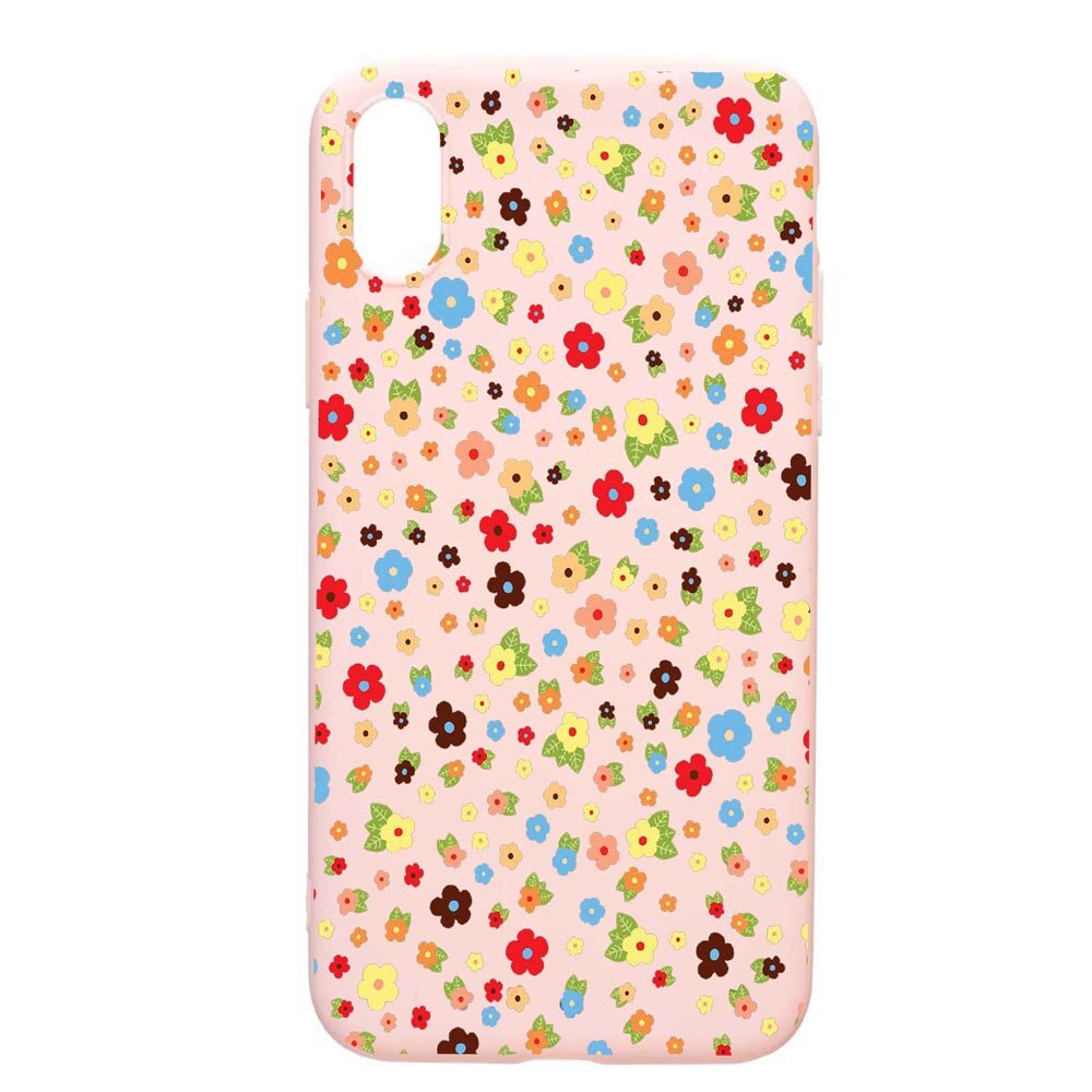 Husa Samsung Galaxy A10, Happy Flowers, rezistenta la uzura, anti-alunecare, din silicon Premium, PinkSand, PS501