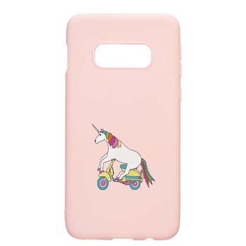 Husa Samsung Galaxy S10e, Unicorn - On the road, rezistenta la uzura, anti-alunecare, din silicon Premium, PinkSand, PS528 Husa Samsung Galaxy S10e, Unicorn - On the road, rezistenta la uzura, anti-alunecare, din silicon Premium, PinkSand, PS528