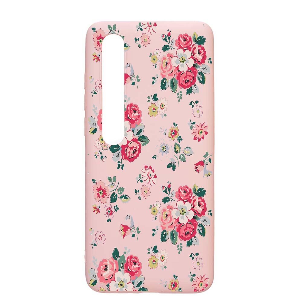 Husa Xiaomi Mi 10 / Mi 10 Pro, Flowers - Pastel Colors, rezistenta la uzura, anti-alunecare, din silicon Premium, PinkSand, PS511