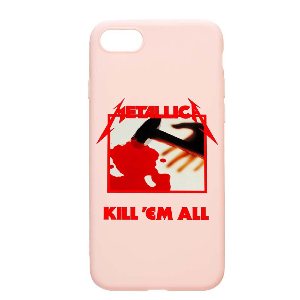 Husa Apple iPhone SE 2 / iPhone 7 / iPhone 8, Metallica, rezistenta la uzura, anti-alunecare, din silicon Premium, PinkSand, PS543
