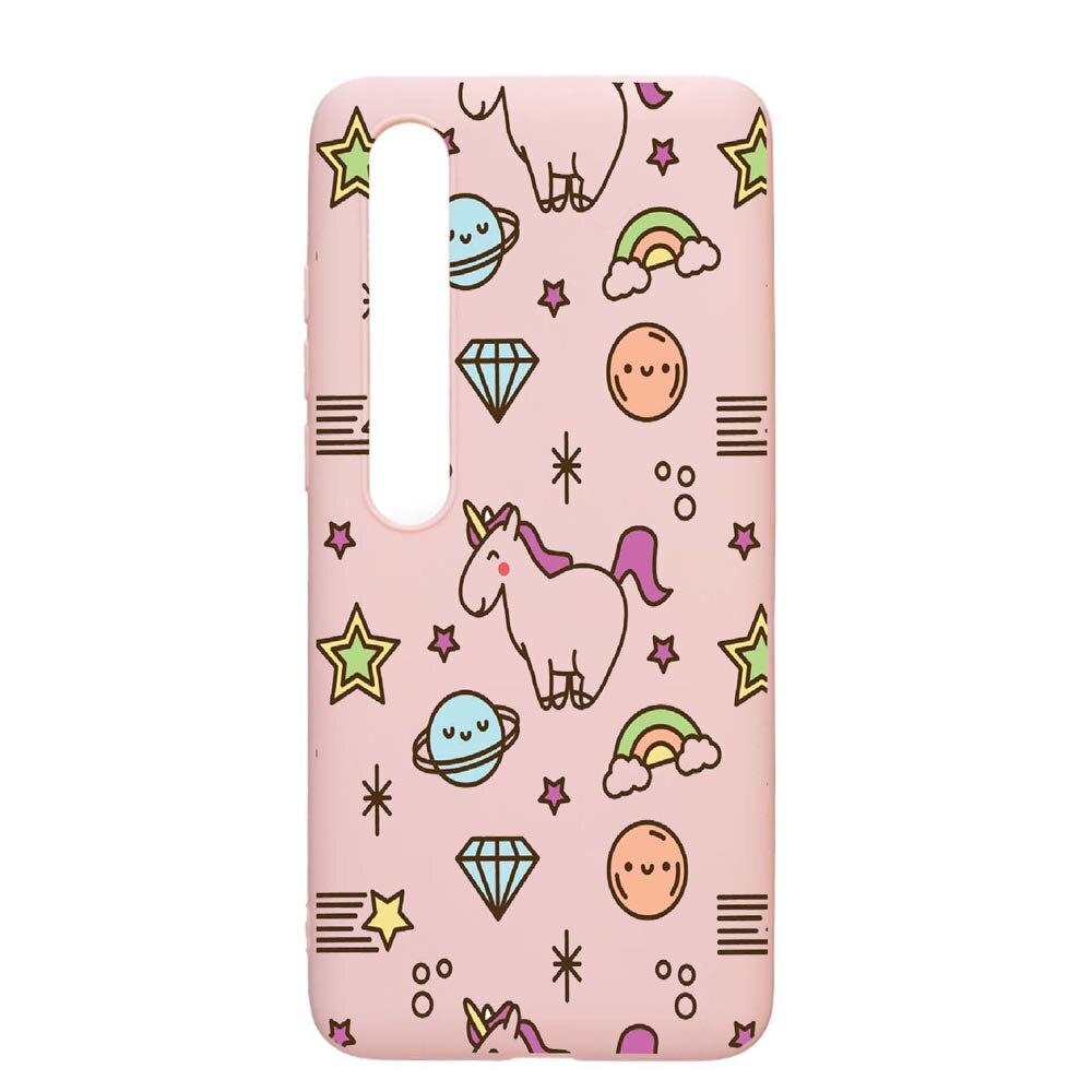 Husa Xiaomi Mi 10 / Mi 10 Pro, Unicorn - Universe, rezistenta la uzura, anti-alunecare, din silicon Premium, PinkSand, PS526