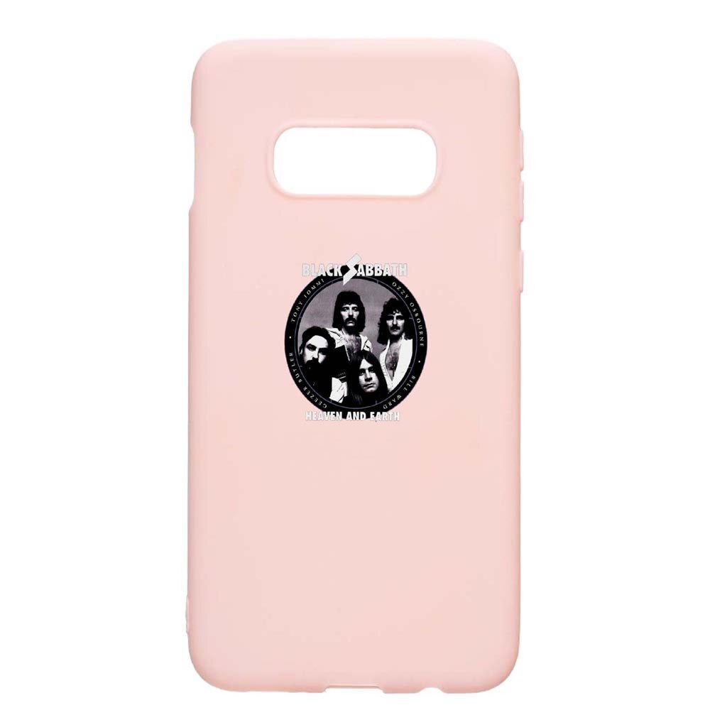 Husa Samsung Galaxy S10e, Black Sabbath, rezistenta la uzura, anti-alunecare, din silicon Premium, PinkSand, PS537