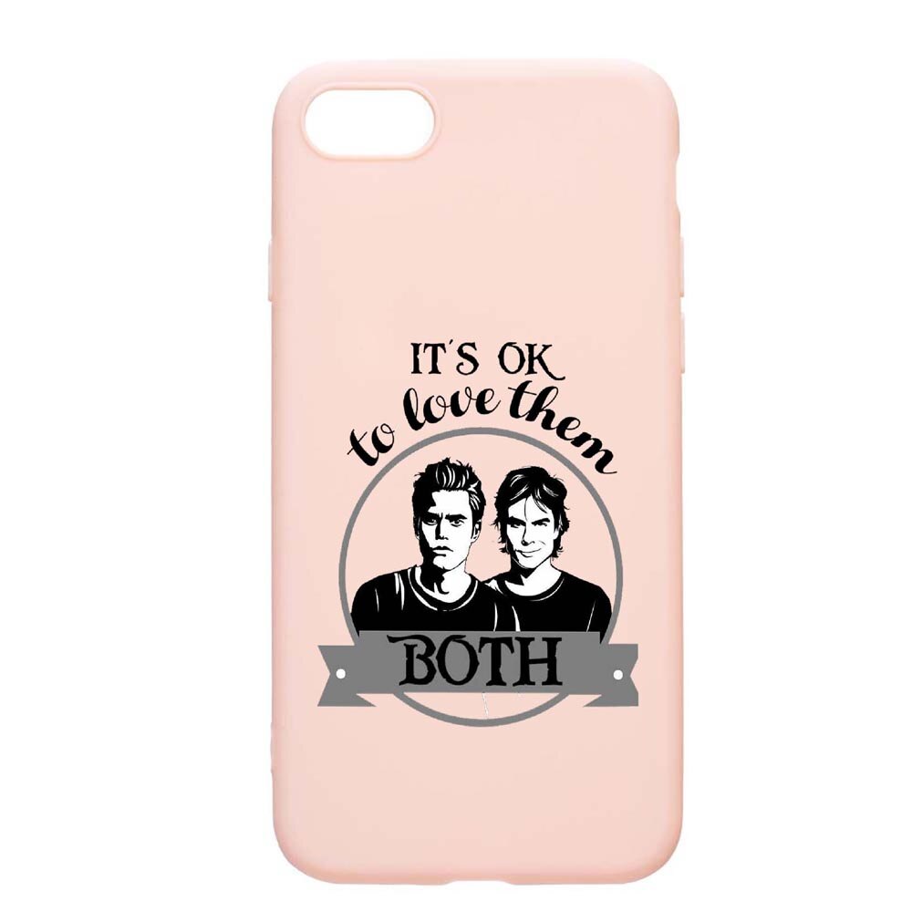 Husa Apple iPhone SE 2 / iPhone 7 / iPhone 8, Vampire Diaries, rezistenta la uzura, anti-alunecare, din silicon Premium, PinkSand, PS584