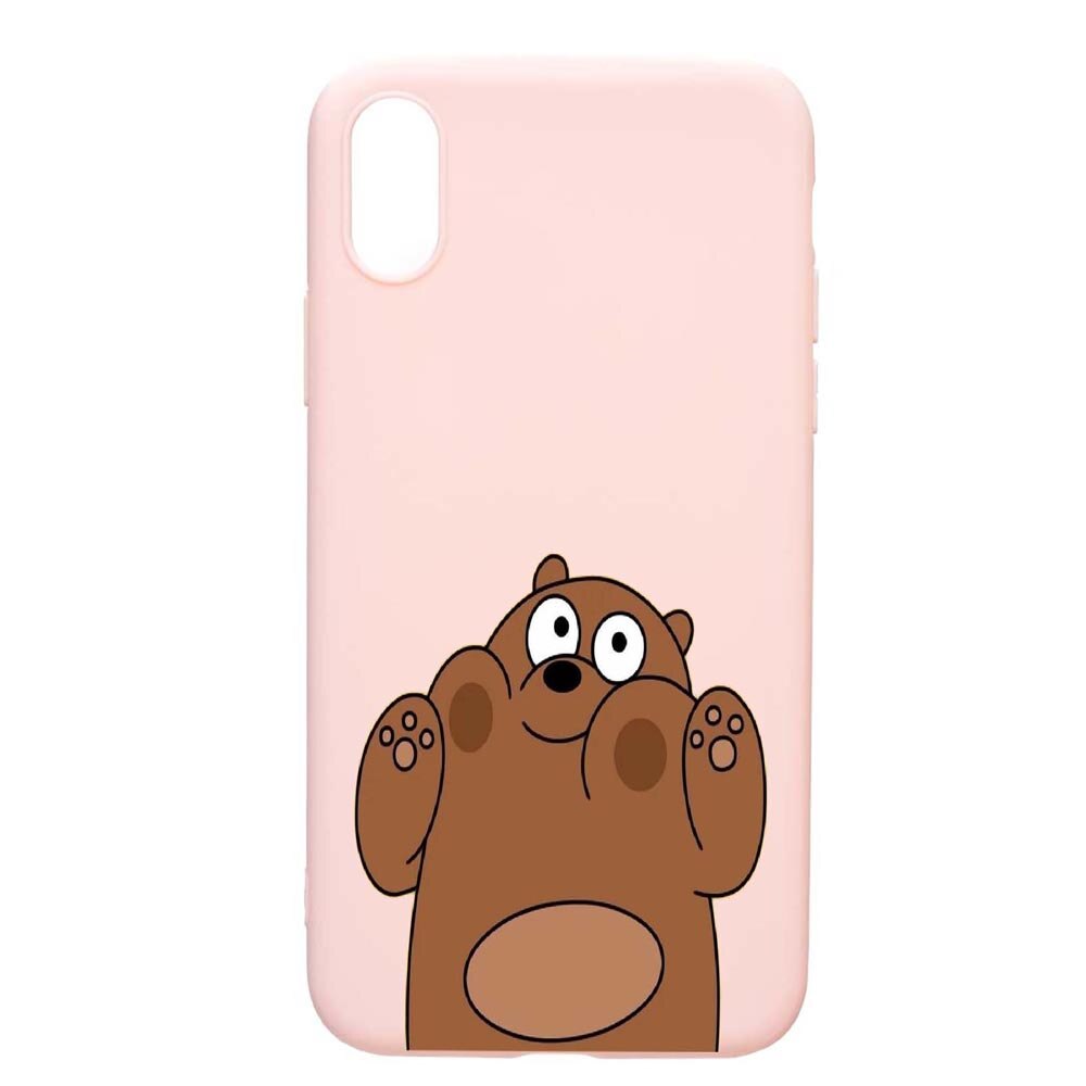 Husa Samsung Galaxy A10, Bears, rezistenta la uzura, anti-alunecare, din silicon Premium, PinkSand, PS589