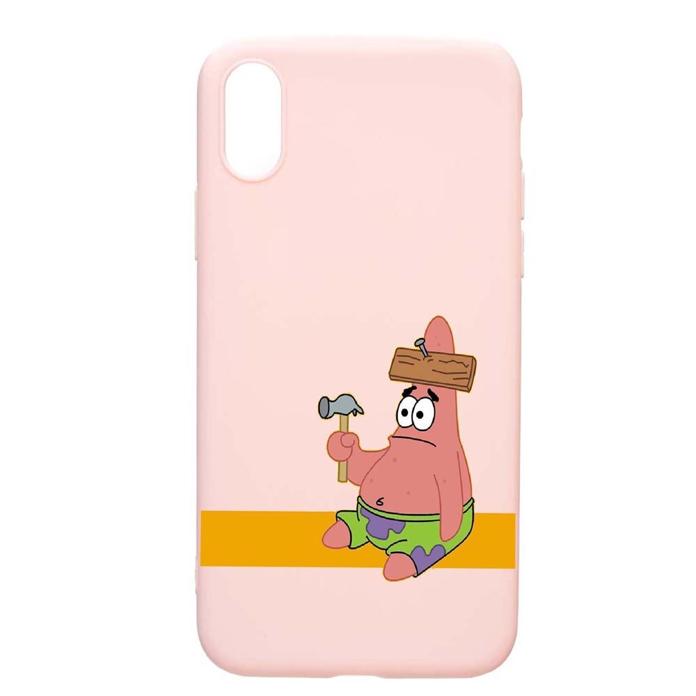 Husa Samsung Galaxy A10, Spongebob Patrick Star, rezistenta la uzura, anti-alunecare, din silicon Premium, PinkSand, PS595