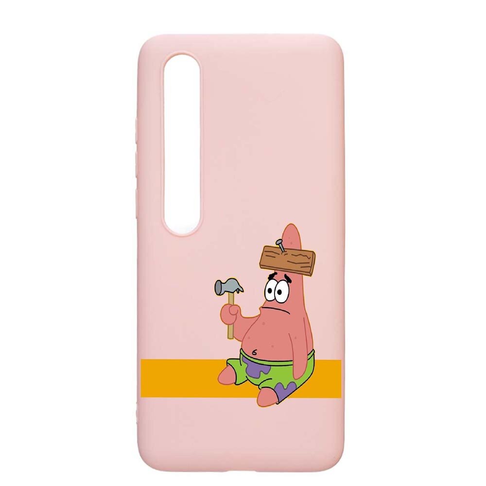 Husa Xiaomi Mi 10 / Mi 10 Pro, Spongebob Patrick Star, rezistenta la uzura, anti-alunecare, din silicon Premium, PinkSand, PS595