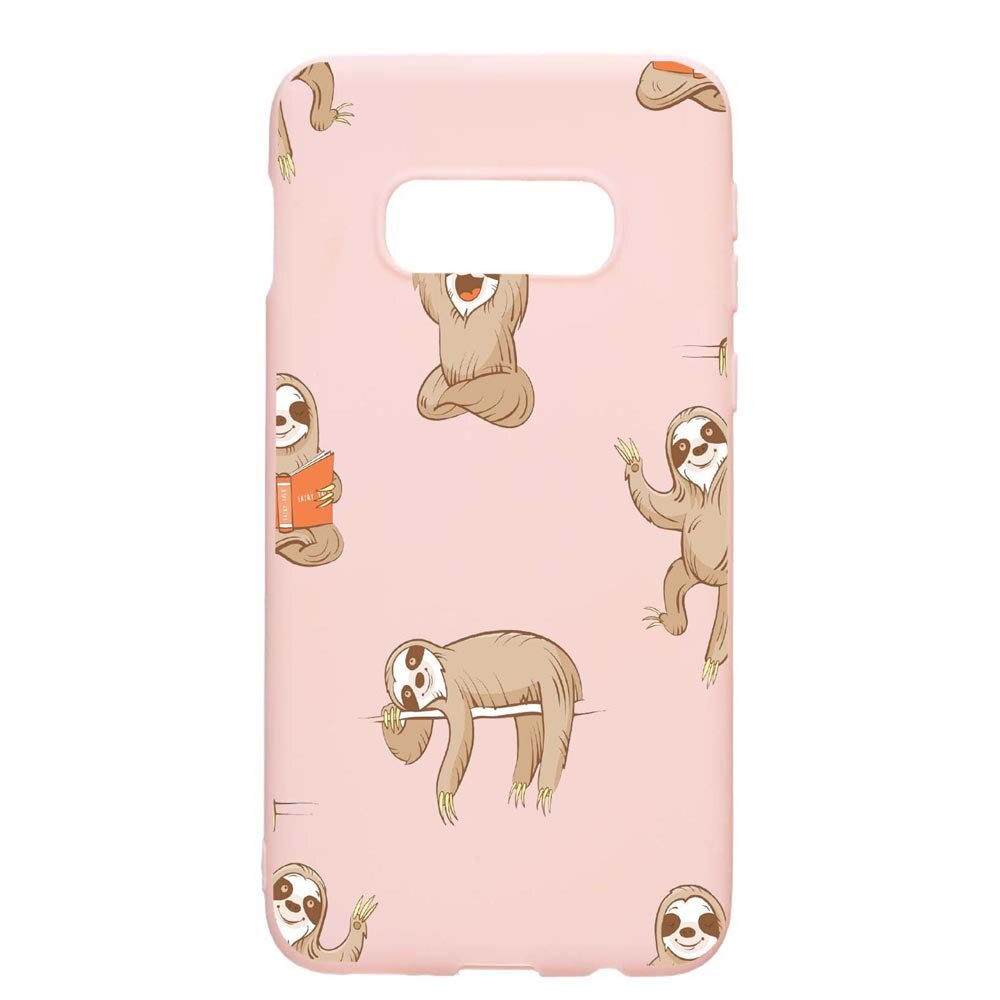 Husa Samsung Galaxy S10e, Keep Calm - Be lazy, rezistenta la uzura, anti-alunecare, din silicon Premium, PinkSand, PS598