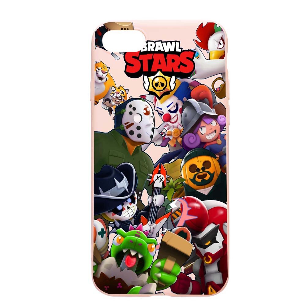 Husa Apple iPhone SE 2 / iPhone 7 / iPhone 8, Brawl Stars, rezistenta la uzura, anti-alunecare, din silicon Premium, PinkSand, PS646