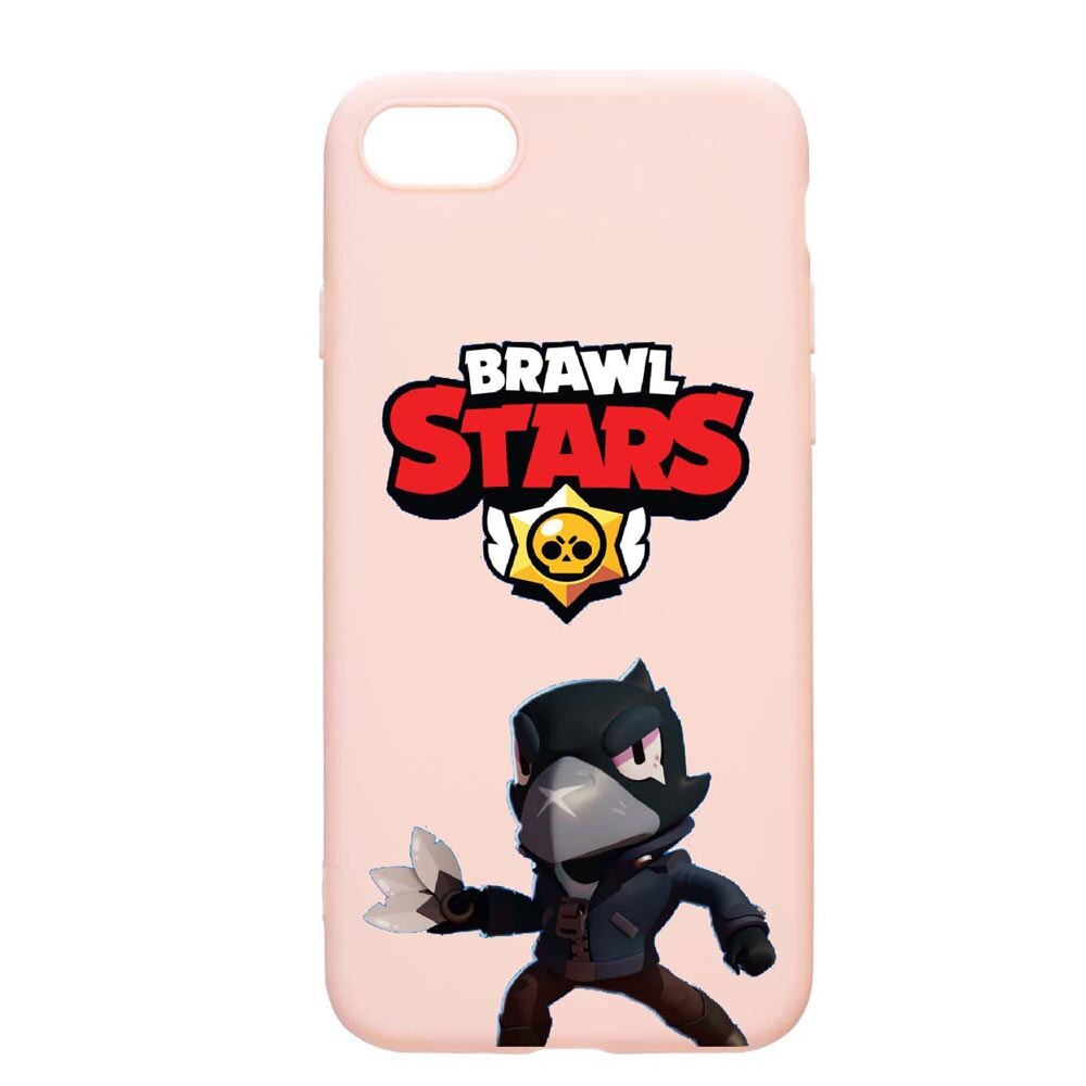 Husa Apple iPhone SE 2 / iPhone 7 / iPhone 8, Brawl Stars Crow, rezistenta la uzura, anti-alunecare, din silicon Premium, PinkSand, PS644