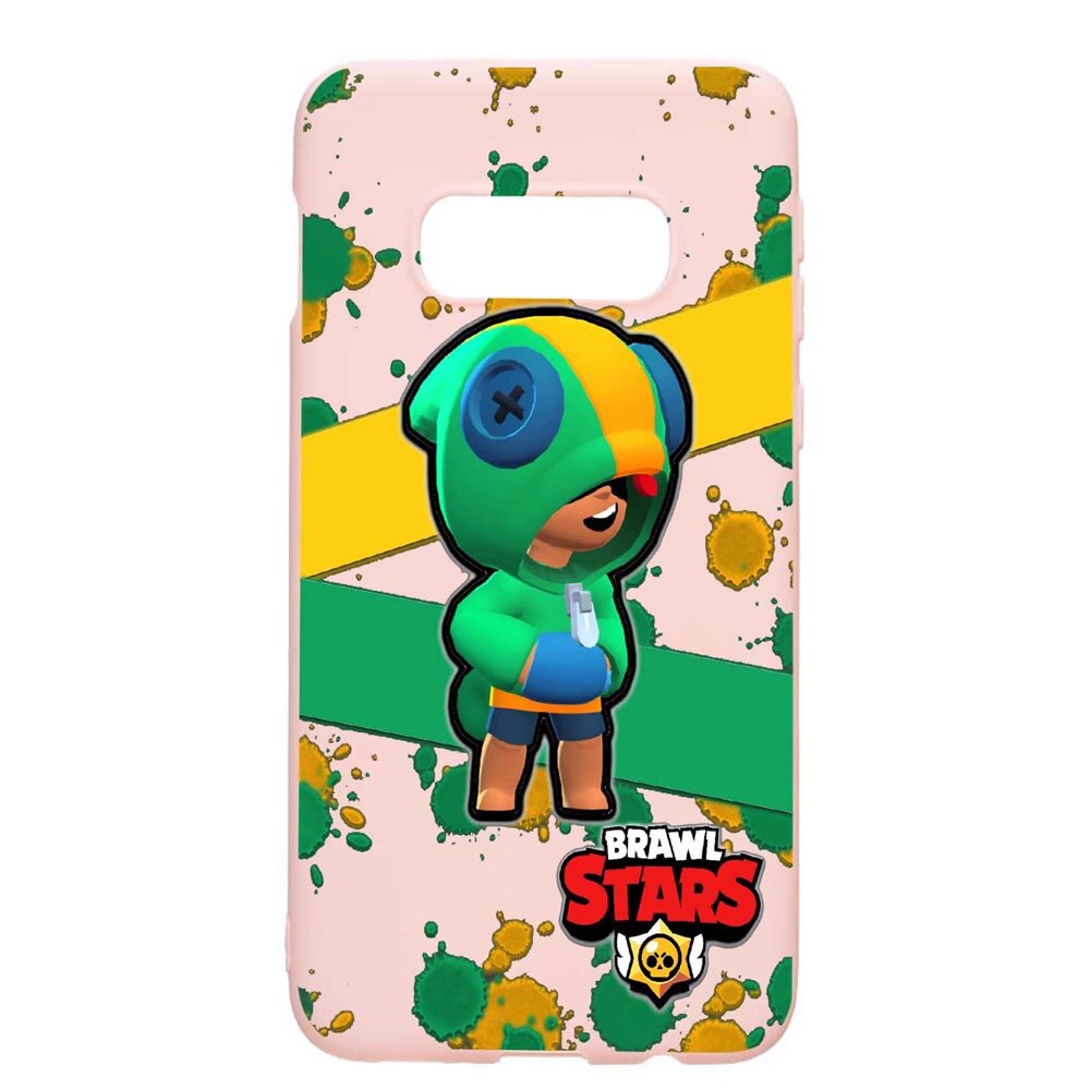 Husa Samsung Galaxy S10e, Brawl Stars Leon, rezistenta la uzura, anti-alunecare, din silicon Premium, PinkSand, PS647