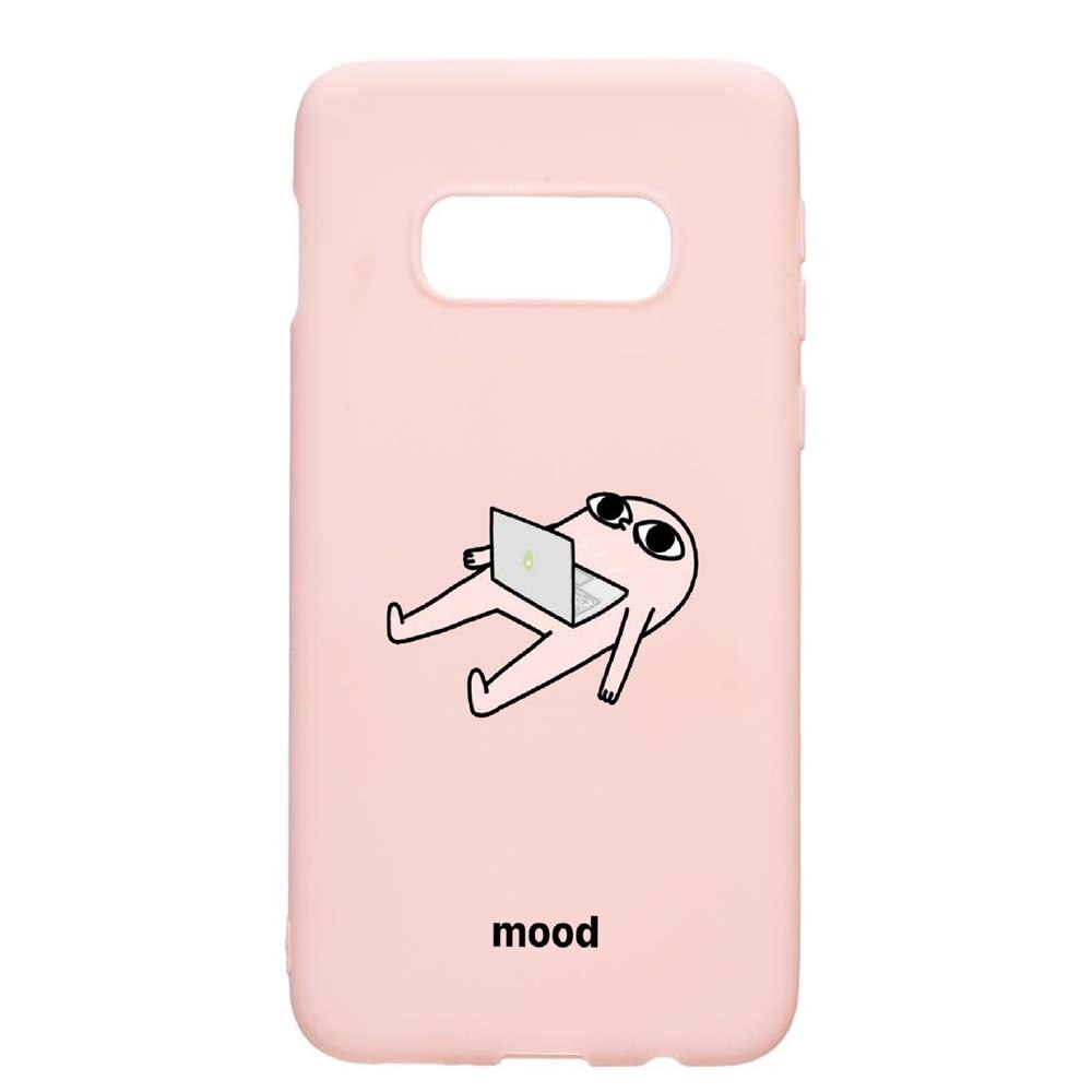 Husa Samsung Galaxy S10e, Meme, rezistenta la uzura, anti-alunecare, din silicon Premium, PinkSand, PS659