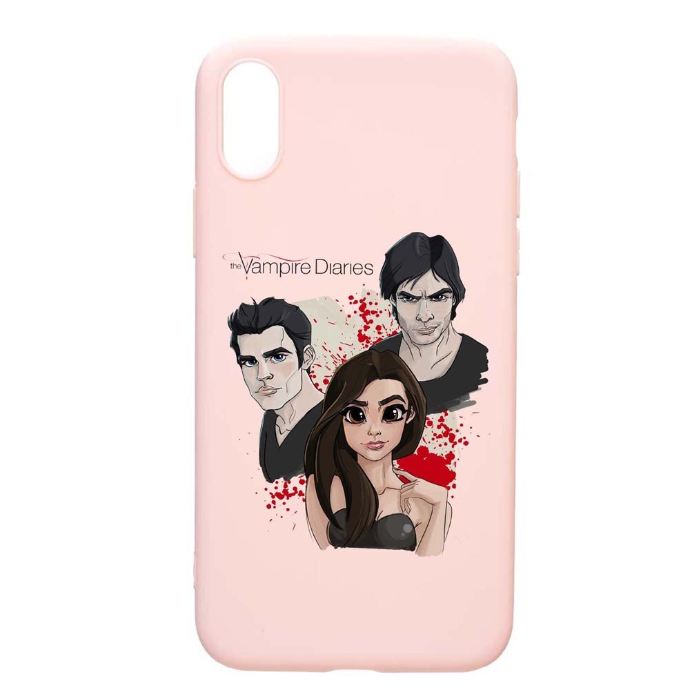 Husa Samsung Galaxy A10, Vampire Diaries, rezistenta la uzura, anti-alunecare, din silicon Premium, PinkSand, PS578