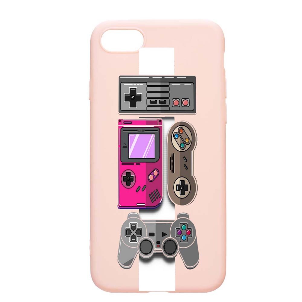 Husa Apple iPhone SE 2 / iPhone 7 / iPhone 8, Gamer - Xbox - Nintendo, rezistenta la uzura, anti-alunecare, din silicon Premium, PinkSand, PS670
