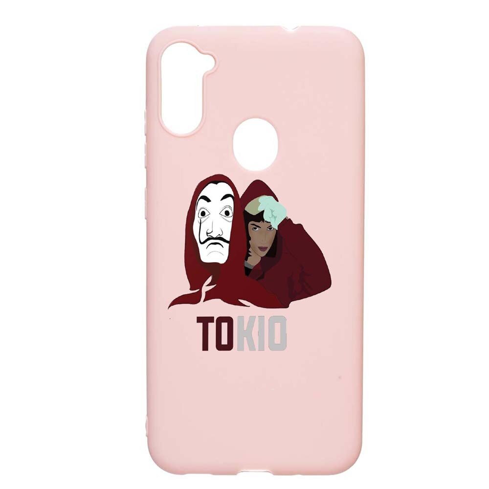 Husa Samsung Galaxy A11, La Casa De Papel - Tokyo, rezistenta la uzura, anti-alunecare, din silicon Premium, PinkSand, PS710