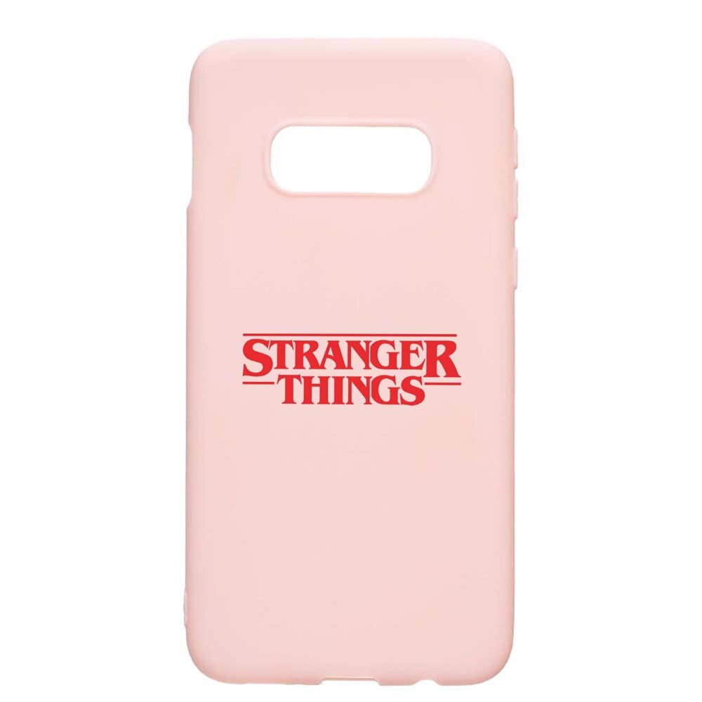 Husa Samsung Galaxy S10e, Stanger Things, rezistenta la uzura, anti-alunecare, din silicon Premium, PinkSand, PS721