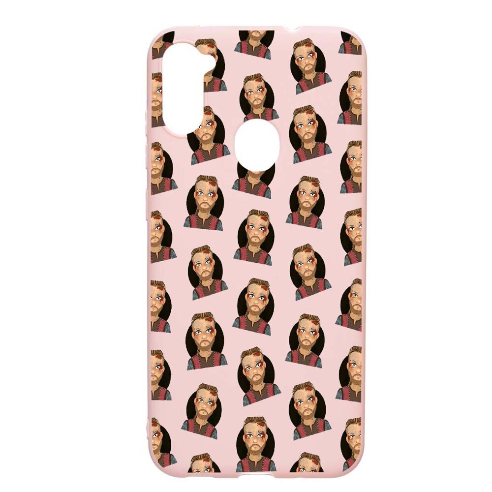 Husa Samsung Galaxy A11, Vikings, rezistenta la uzura, anti-alunecare, din silicon Premium, PinkSand, PS453