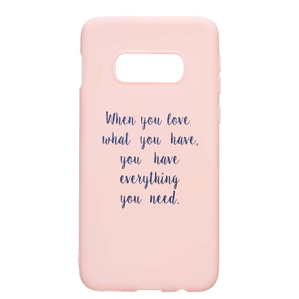 Husa Samsung Galaxy S10e, Love, rezistenta la uzura, anti-alunecare, din silicon Premium, PinkSand, PS476