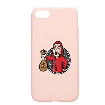 Husa Apple iPhone SE 2 / iPhone 7 / iPhone 8, La Casa De Papel, rezistenta la uzura, anti-alunecare, din silicon Premium, PinkSand, PS700 Husa Apple iPhone SE 2 / iPhone 7 / iPhone 8, La Casa De Papel, rezistenta la uzura, anti-alunecare, din silicon Premium, PinkSand, PS700