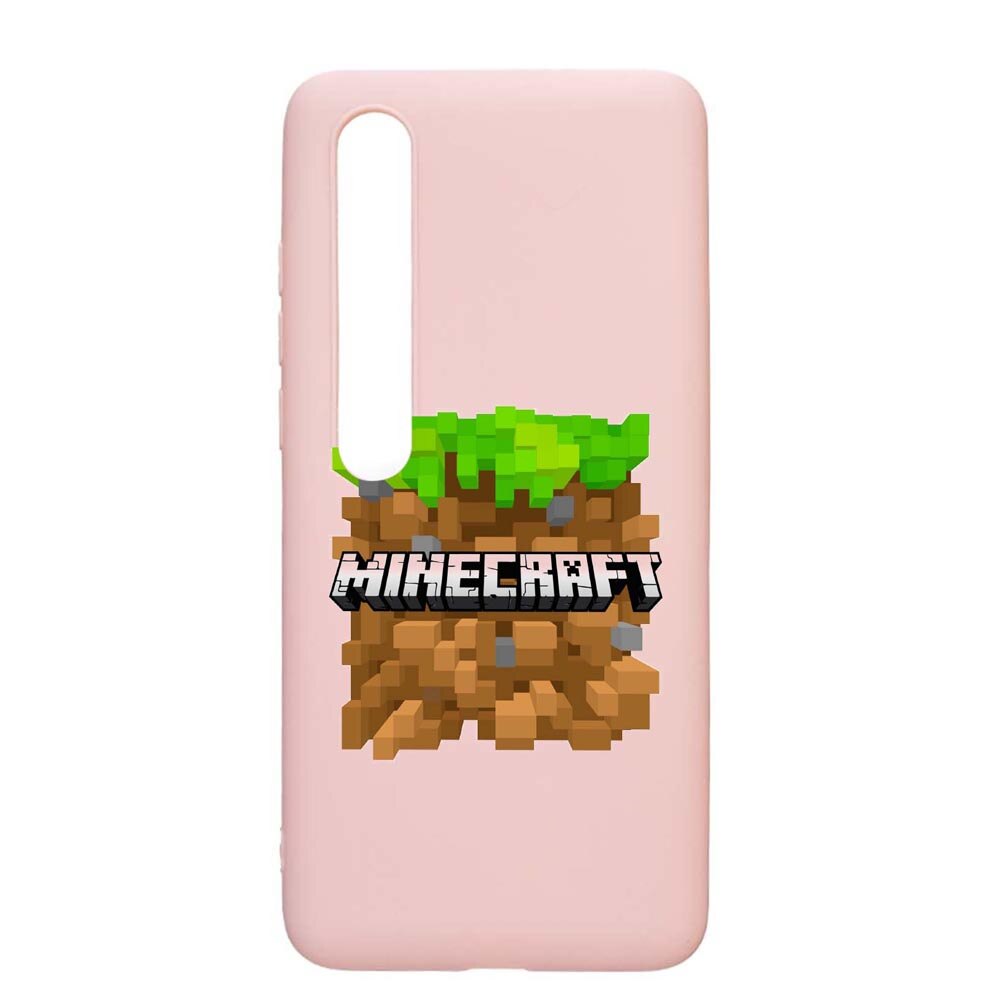 Husa Xiaomi Mi 10 / Mi 10 Pro, Minecraft, rezistenta la uzura, anti-alunecare, din silicon Premium, PinkSand, PS726