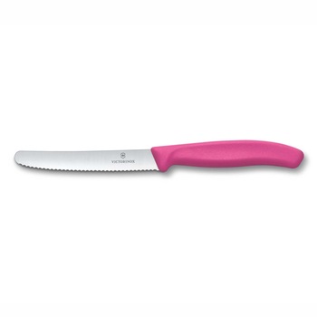 Cutit cu lama zimtata 11cm Victorinox Swiss Classic pink 6.7836.L115 Cutit cu lama zimtata 11cm Victorinox Swiss Classic pink 6.7836.L115