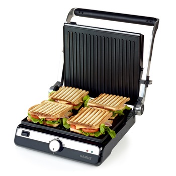 Grill electric Samus GTS-2010X, 2000 W, Inox/Negru Grill electric Samus GTS-2010X, 2000 W, Inox/Negru