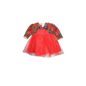 Rochita eleganta pentru fete Mini Junior 120-28R, Rosu, 6 luni Rochita eleganta pentru fete Mini Junior 120-28R, Rosu, 6 luni