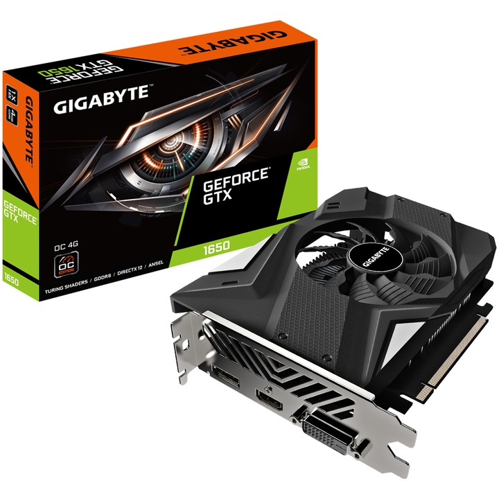 Gigabyte GeForce® GTX 1650 D6 OC videokártya (rev. 2.0), 4 GB GDDR6, 128 bites